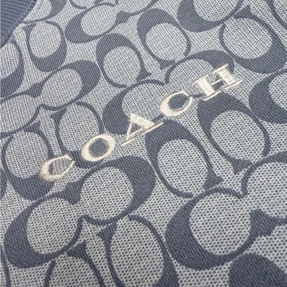 Coach Light Blue Patterned Crewneck Sweater - Picture 7 of 10